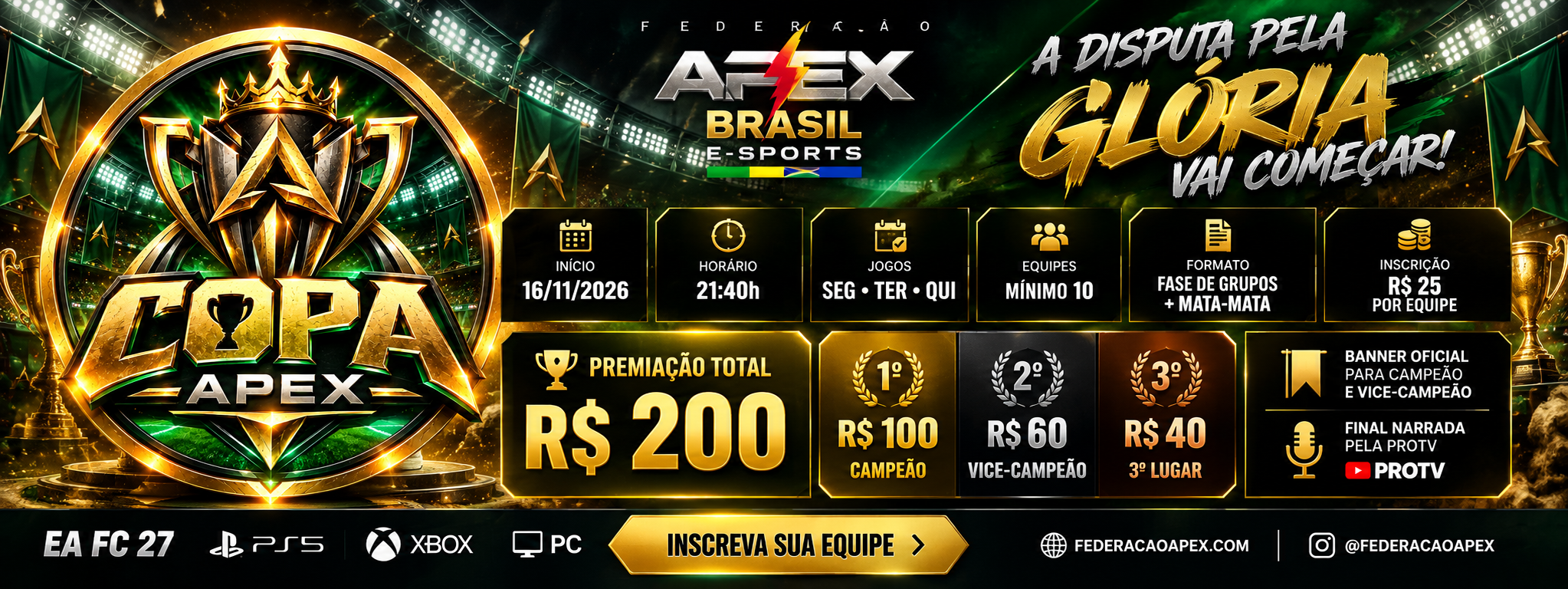 Banner oficial de Copa Apex